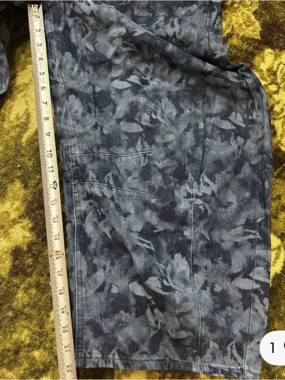 GAP Blue Floral Wide Leg Pants M Petite Elastic Waist NWT - Picture 3 of 7